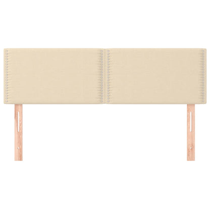 Kopfteile 2 Stk. Creme 72x5x78/88 cm Stoff