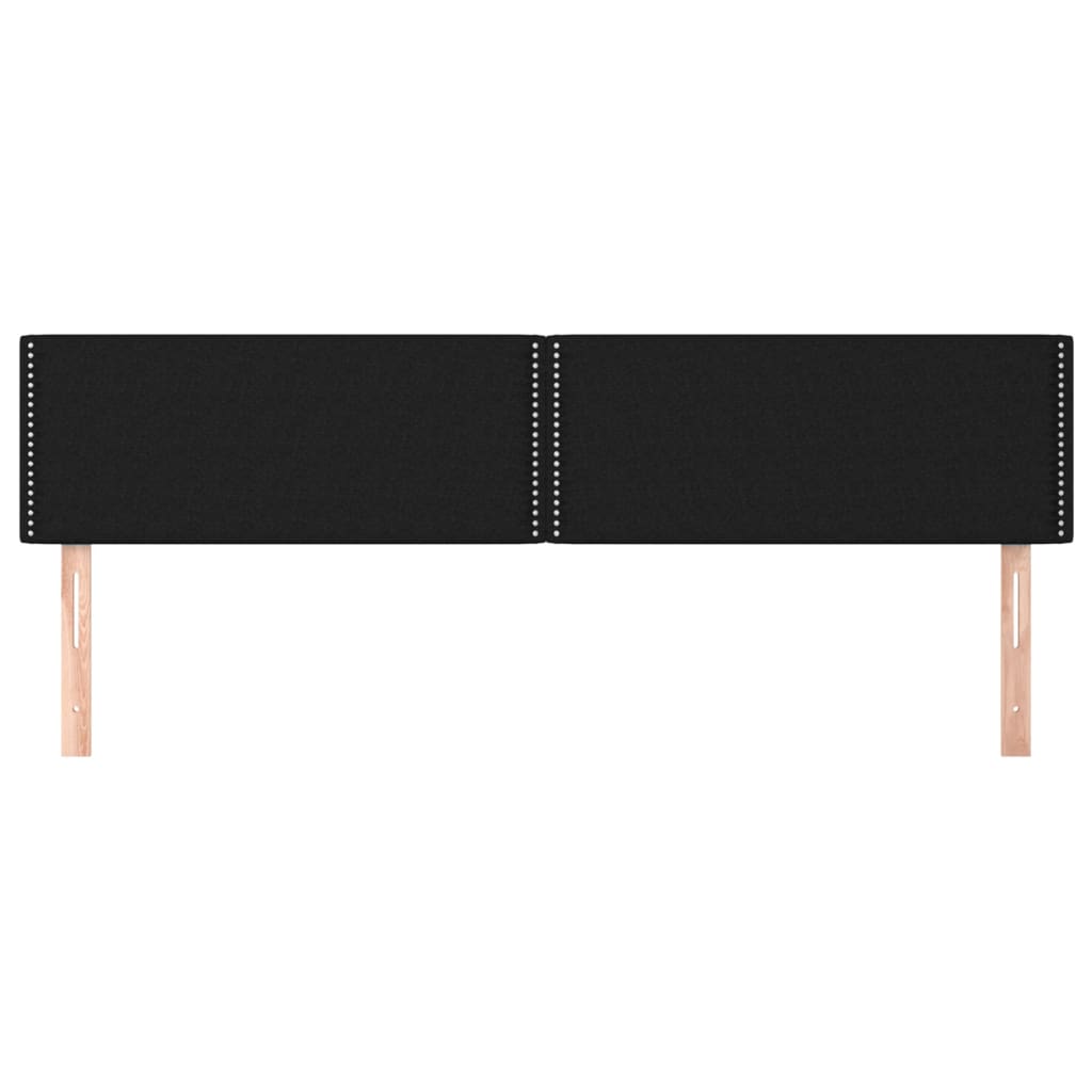 Kopfteile 2 Stk. Schwarz 80x5x78/88 cm Stoff