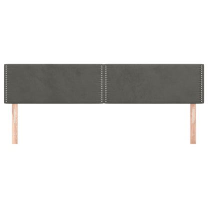 Kopfteile 2 Stk. Dunkelgrau 80x5x78/88 cm Samt
