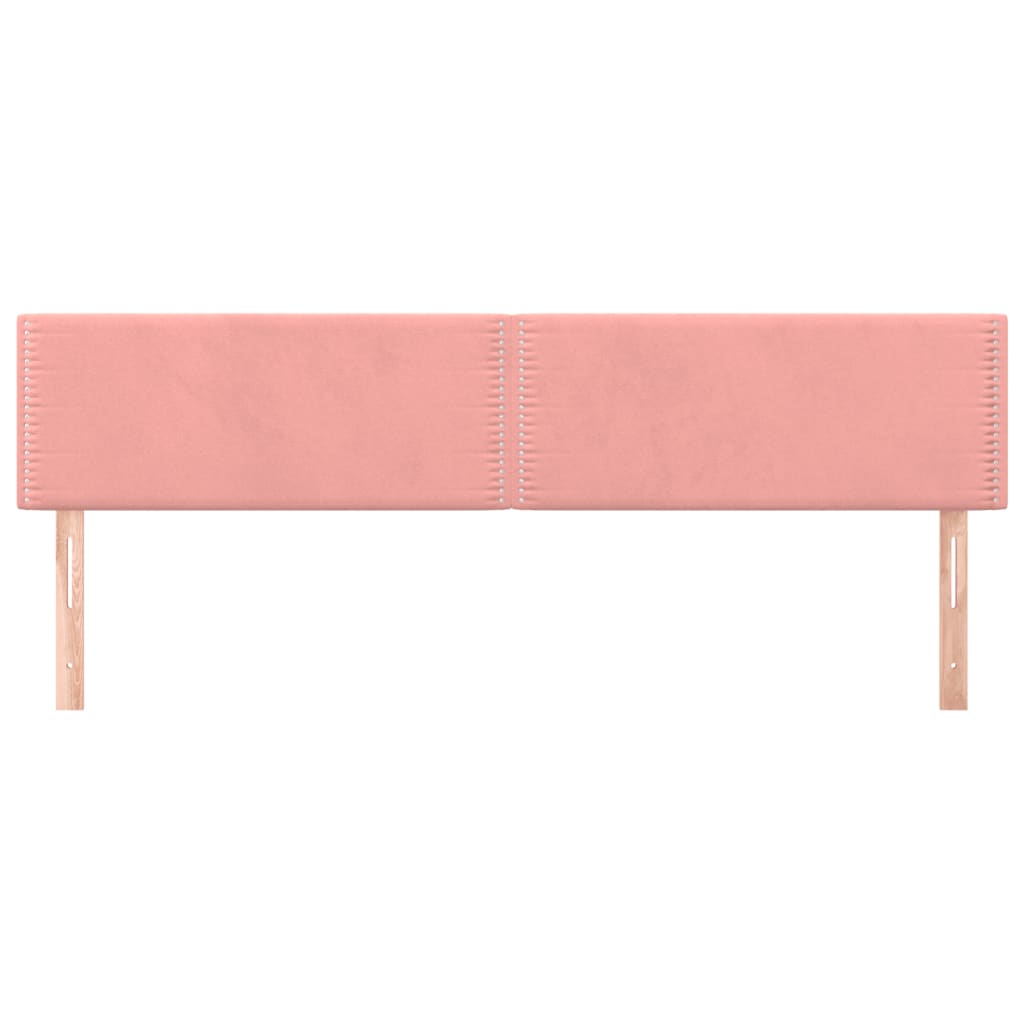 Kopfteile 2 Stk. Rosa 90x5x78/88 cm Samt