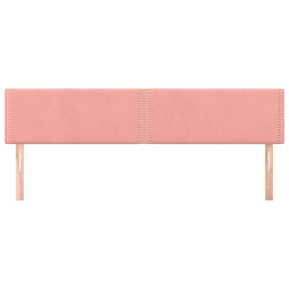Kopfteile 2 Stk. Rosa 90x5x78/88 cm Samt