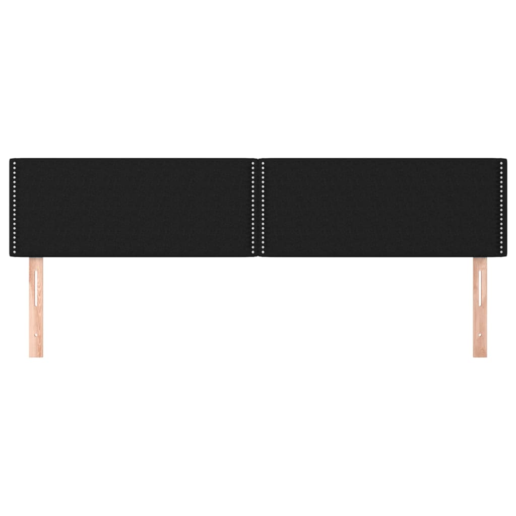 Kopfteile 2 Stk. Schwarz 100x5x78/88 cm Stoff