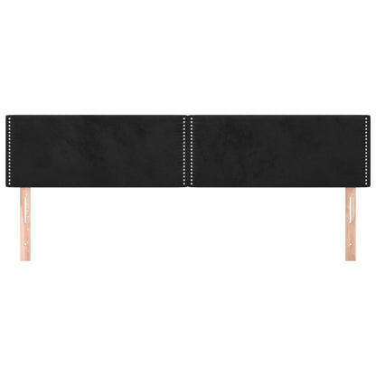 Kopfteile 2 Stk. Schwarz 100x5x78/88 cm Samt