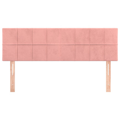 Kopfteile 2 Stk. Rosa 72x5x78/88 cm Samt