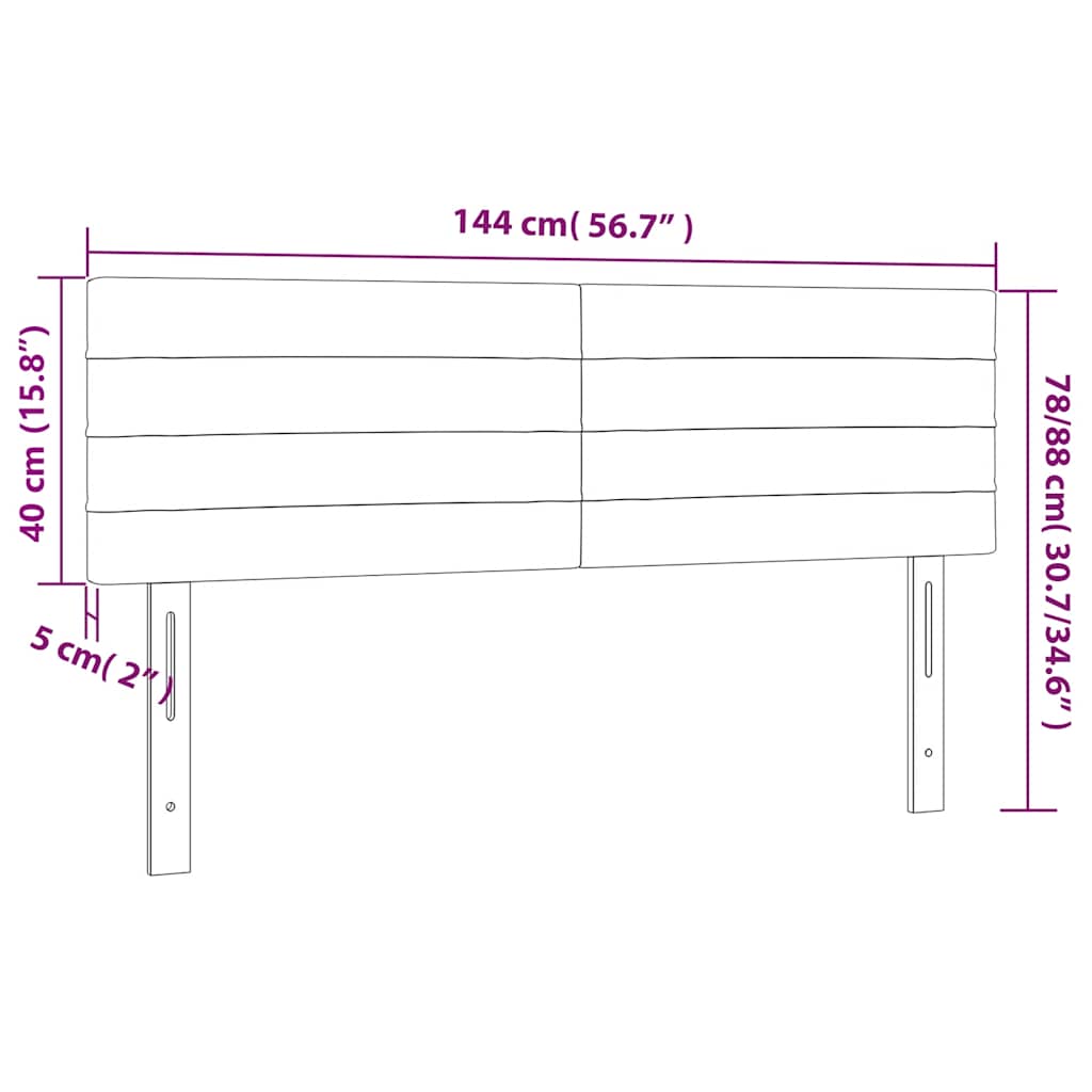 Kopfteile 2 Stk. Dunkelgrün 72x5x78/88 cm Samt