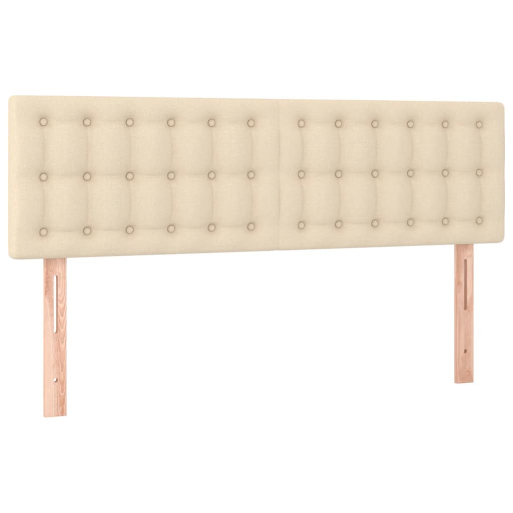 Kopfteile 2 Stk. Creme 72x5x78/88 cm Stoff