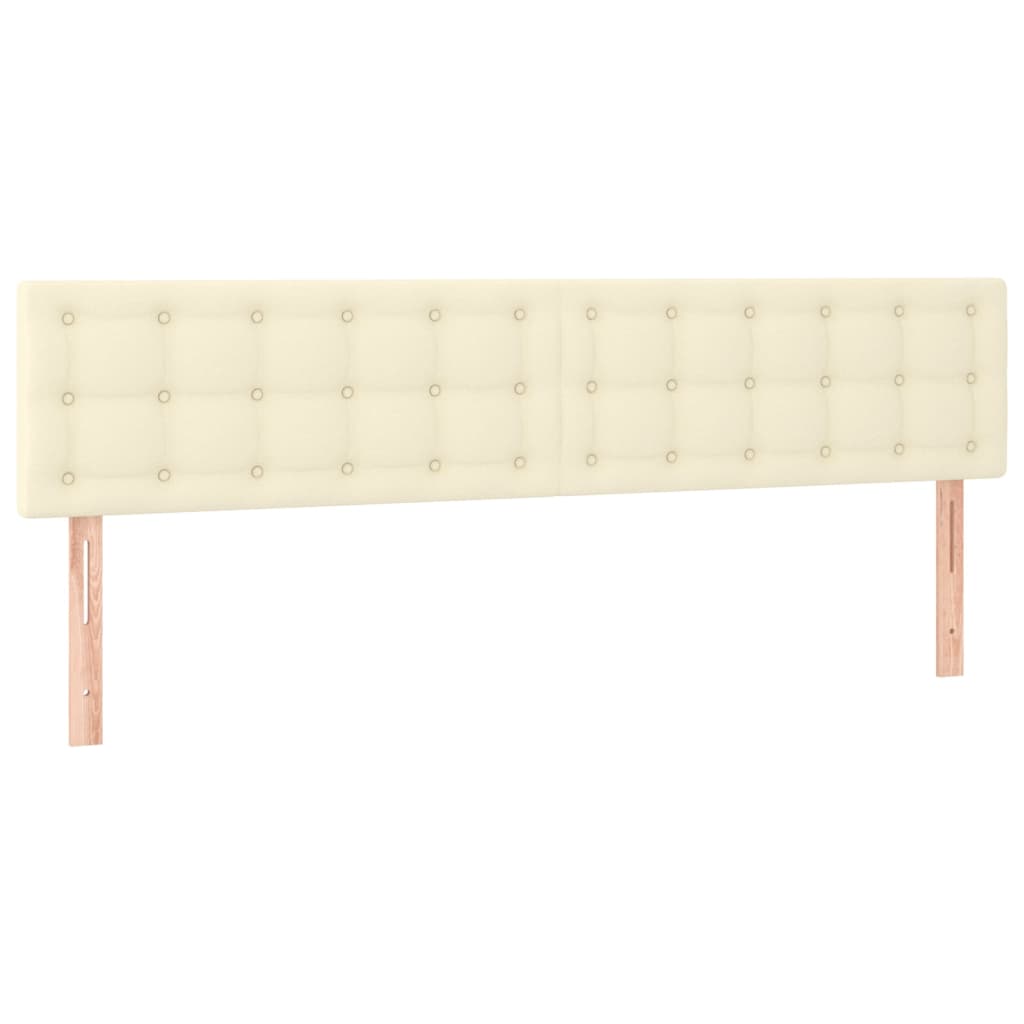 Kopfteile 2 Stk. Creme 80x5x78/88 cm Kunstleder