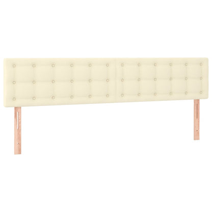 Kopfteile 2 Stk. Creme 80x5x78/88 cm Kunstleder