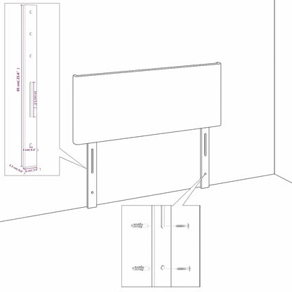 Kopfteile 2 Stk. Dunkelgrün 80x5x78/88 cm Samt