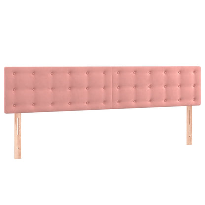 Kopfteile 2 Stk. Rosa 80x5x78/88 cm Samt