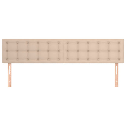 Kopfteile 2 Stk. Cappuccino-Braun 100x5x78/88 cm Kunstleder