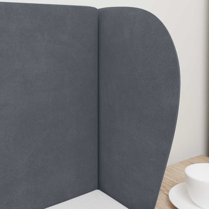 Kopfteil Ohr Dunkelgrau 40 x 23 x 6 cm Samt