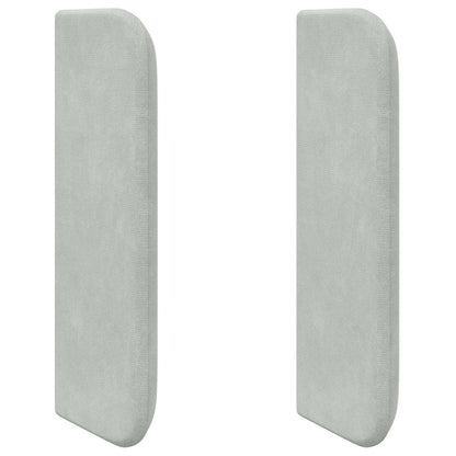 Kopfteil Ohr Hellgrau 40,5 x 40,5 x 4 cm Samt