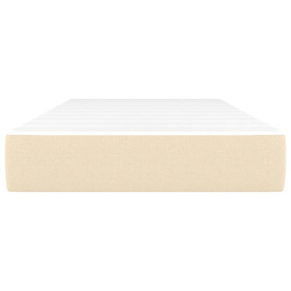 Taschenfederkernmatratze Mittel Creme 90x190x20 cm Stoff