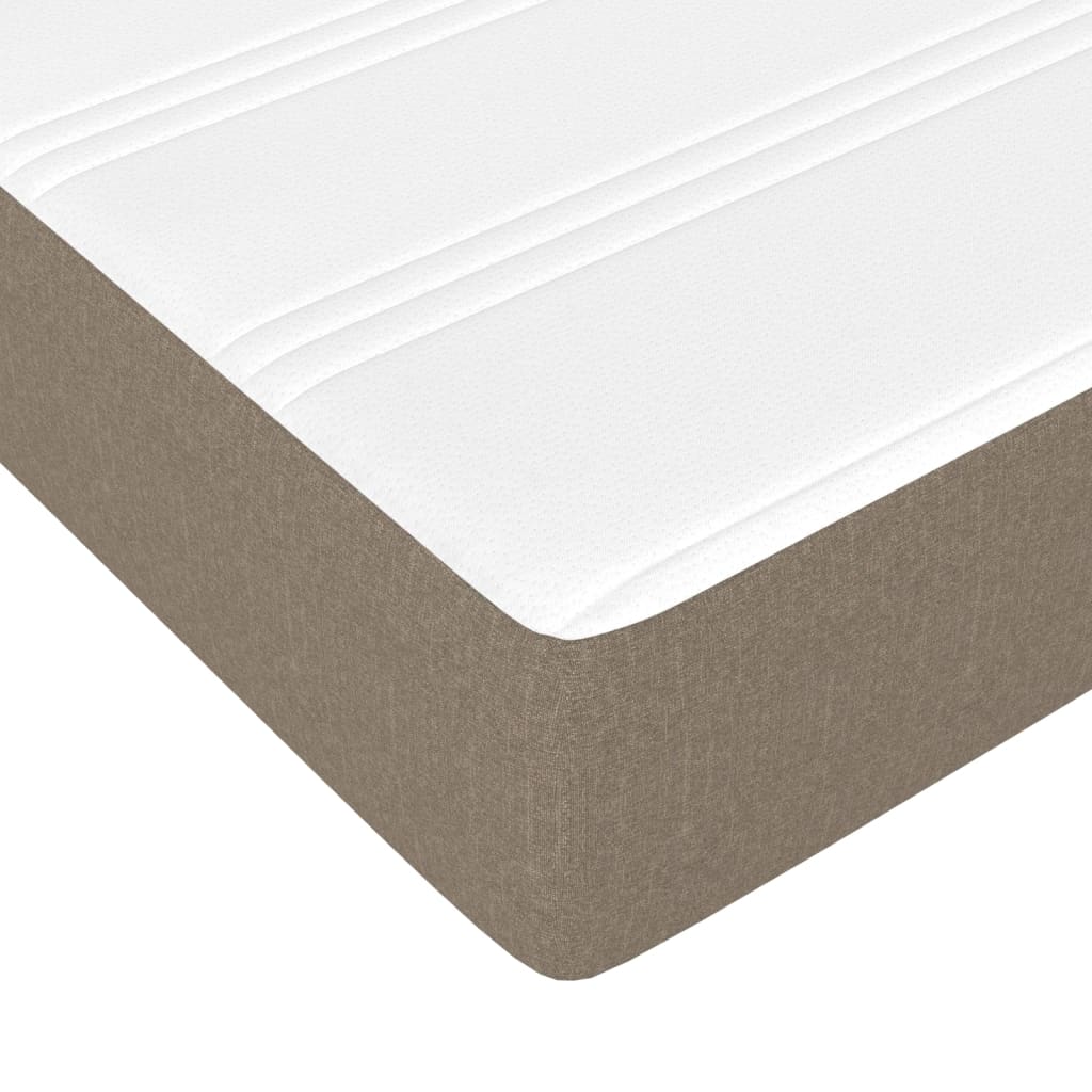 Taschenfederkernmatratze Mittel Taupe 100x200x20 cm Stoff