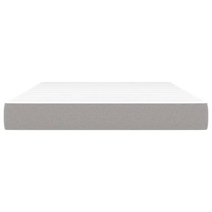 Taschenfederkernmatratze Mittel Hellgrau 140x190x20 cm Stoff