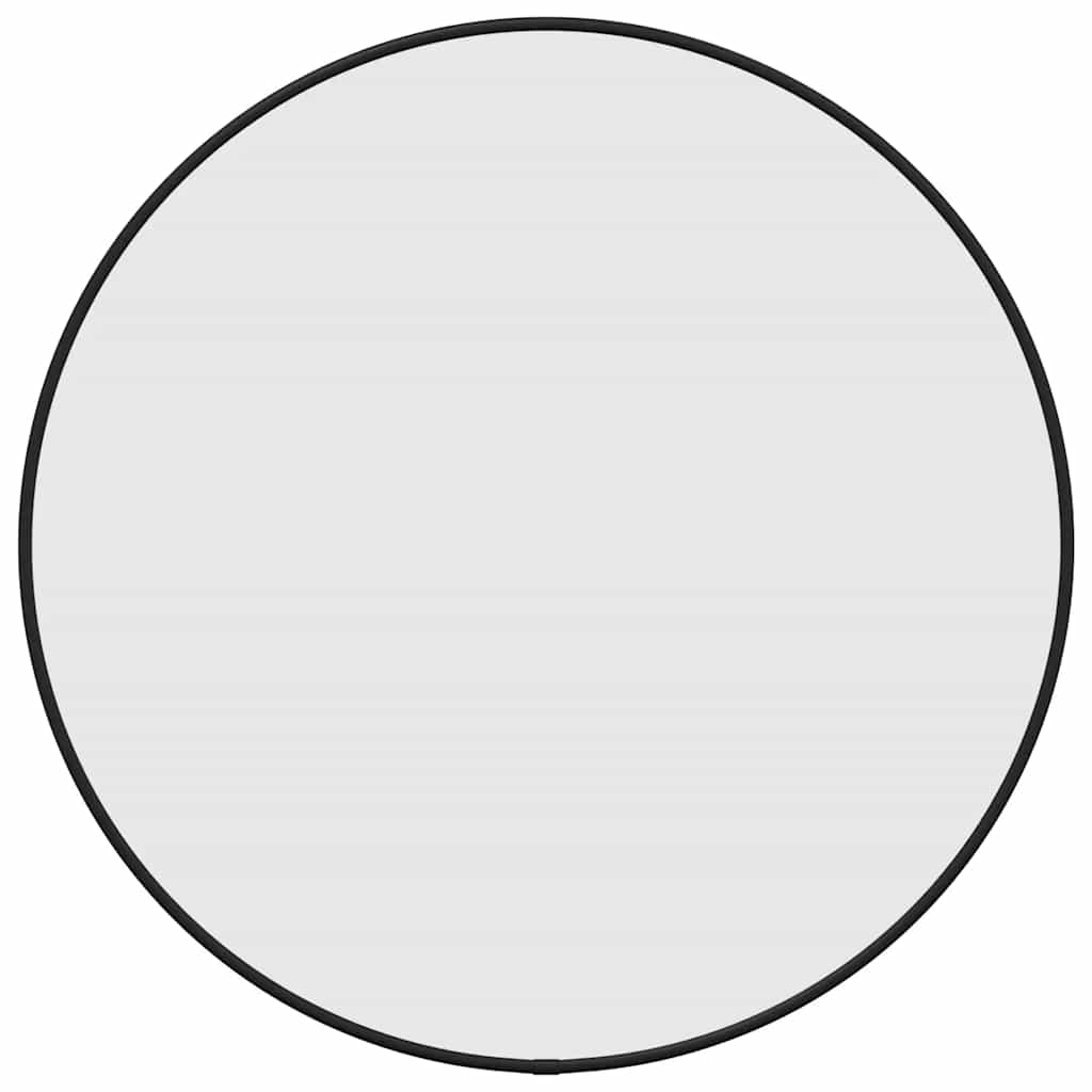 Wandspiegel Schwarz Ø 50 cm Rund