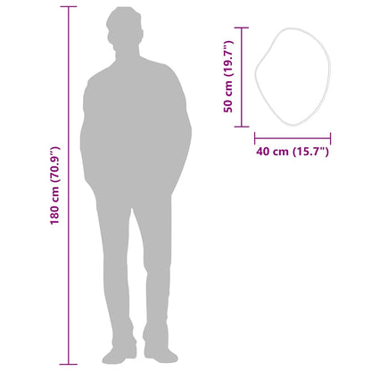 Wandspiegel Schwarz 50x40 cm