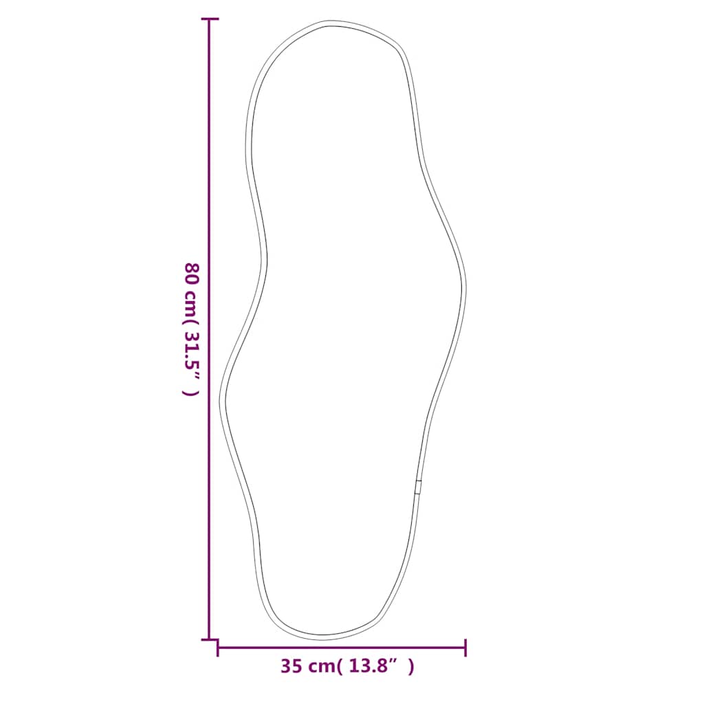 Wandspiegel Golden 80x35 cm