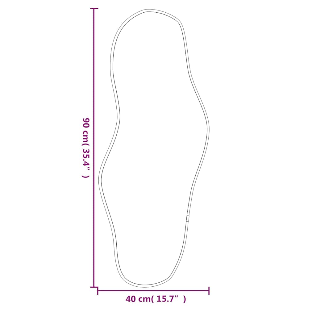 Wandspiegel Golden 90x40 cm