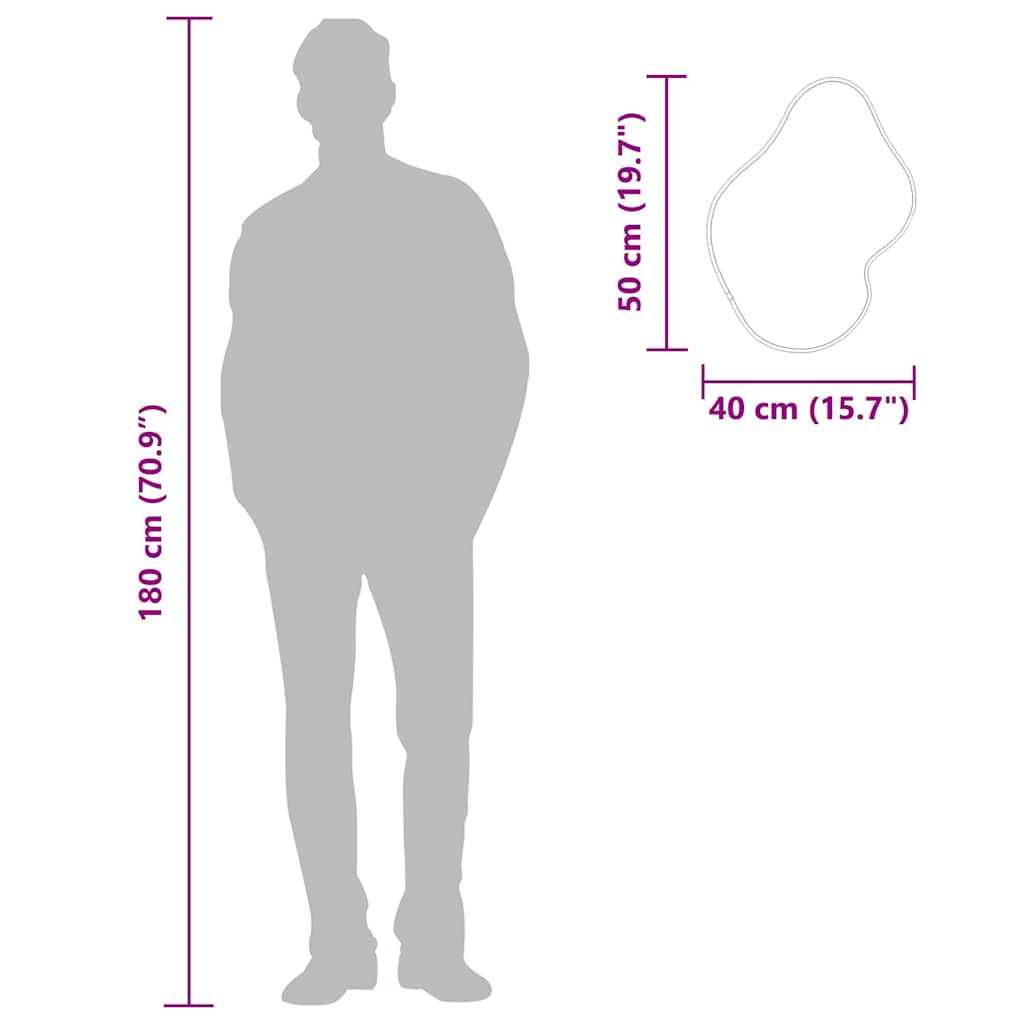 Wandspiegel Golden 50x40 cm