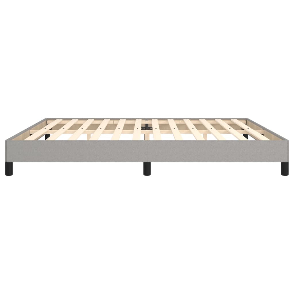 Bettgestell ohne Matratze Hellgrau 200x200 cm Stoff