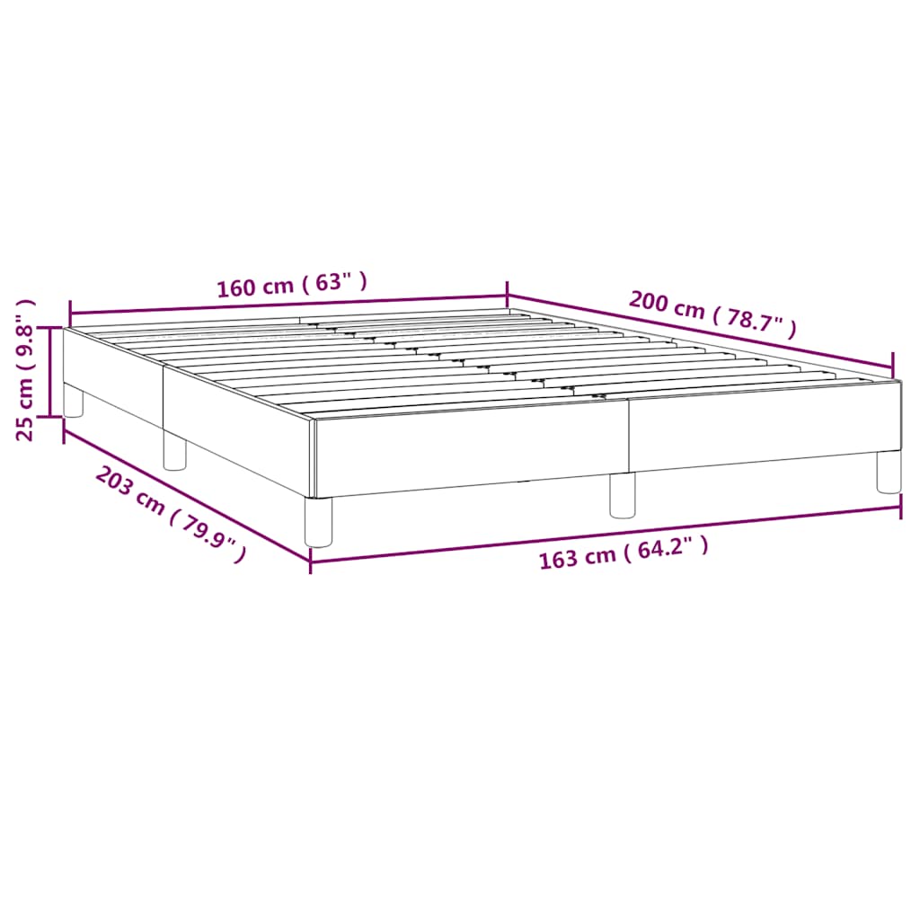Bettgestell ohne Matratze Dunkelgrün 160x200 cm Samt