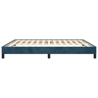 Bettgestell ohne Matratze Dunkelblau 160x200 cm Samt