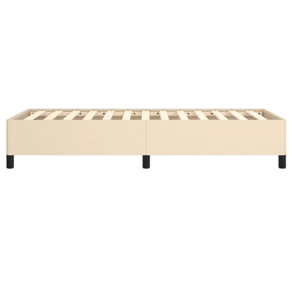 Bettgestell ohne Matratze Creme 80x200 cm Stoff