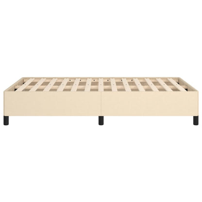Bettgestell ohne Matratze Creme 120x200 cm Stoff