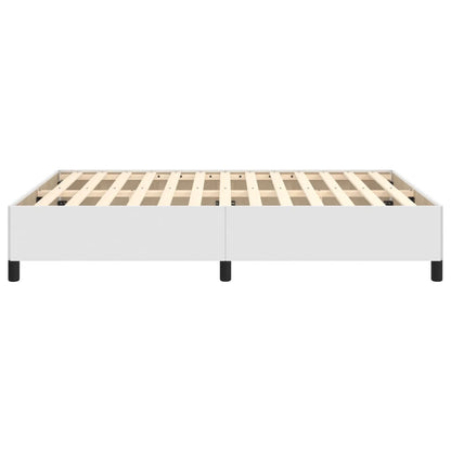 Bettgestell Weiß 140x200 cm Kunstleder
