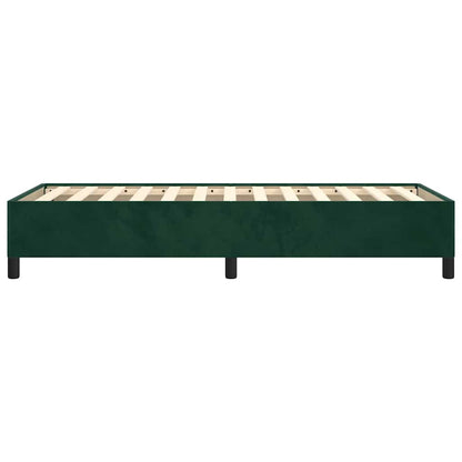 Bettgestell ohne Matratze Dunkelgrün 90x190 cm Samt