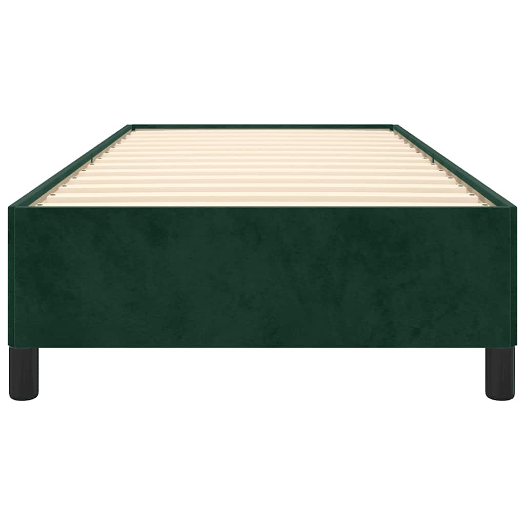 Bettgestell ohne Matratze Dunkelgrün 90x200 cm Samt