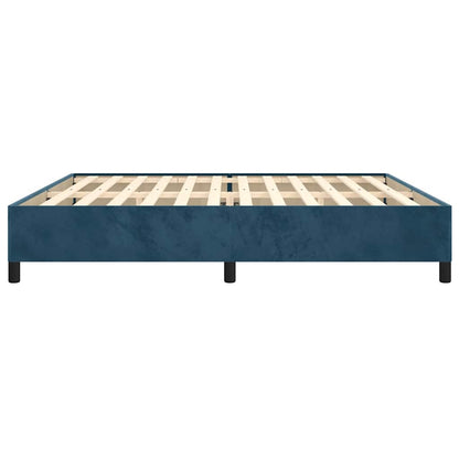 Bettgestell ohne Matratze Dunkelblau 200x200 cm Samt