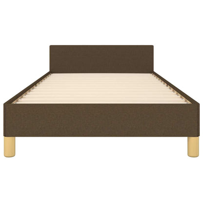 Bettgestell ohne Matratze Dunkelbraun 80x200 cm Stoff
