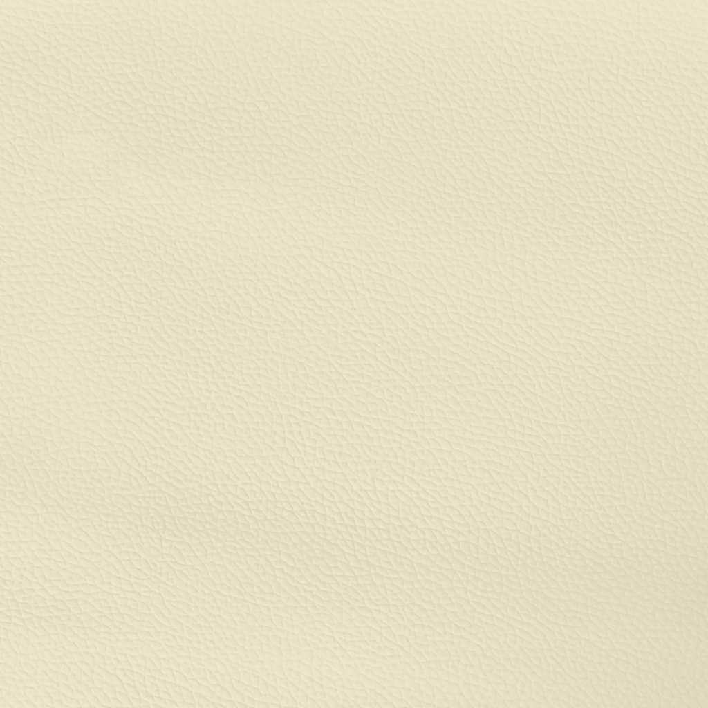 Bettgestell mit Kopfteil ohne Matratze Creme 90x200 cm