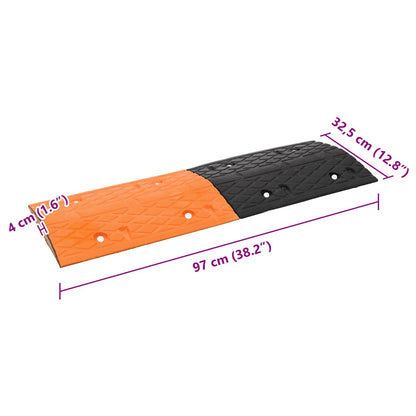 Bodenschwelle Gelb & Schwarz 97x32,5x4 cm Gummi