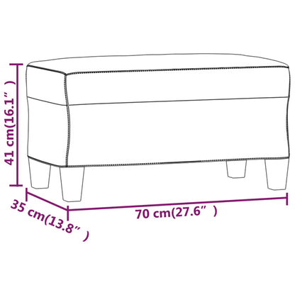 Sitzbank Creme 70x35x41 cm Mikrofasergewebe