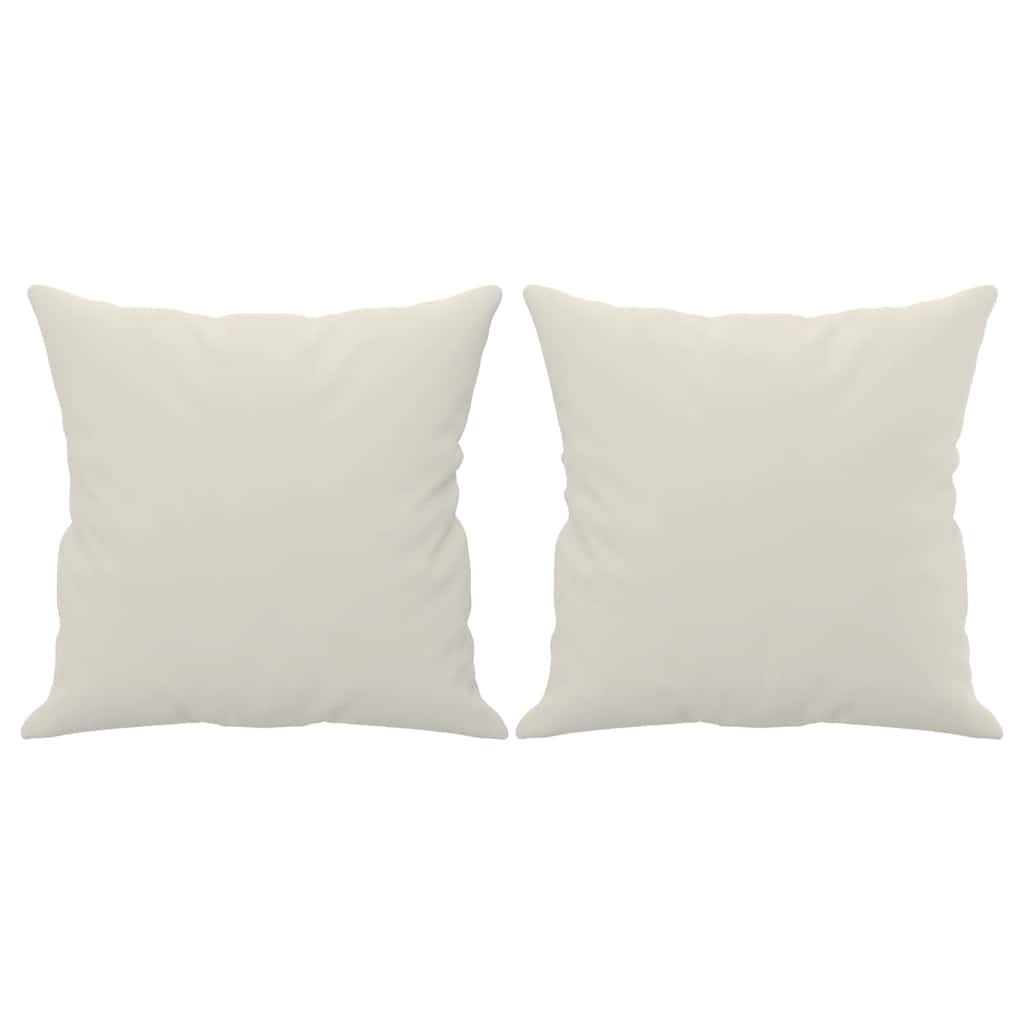 Zierkissen 2 Stk. Creme 40x40 cm Samt