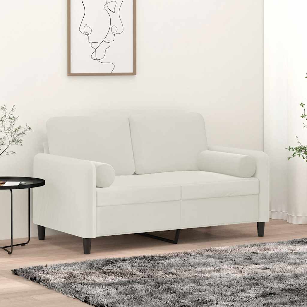 Zierkissen 2 Stk. Creme Ø15x50 cm Samt