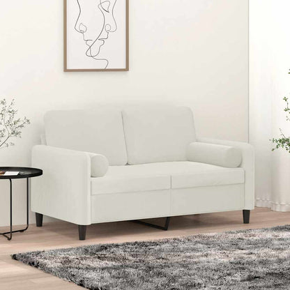 Zierkissen 2 Stk. Creme Ø15x50 cm Samt