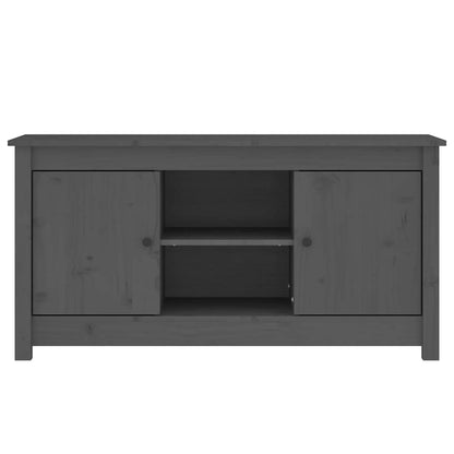 TV-Schrank Grau 103x36,5x52 cm Massivholz Kiefer