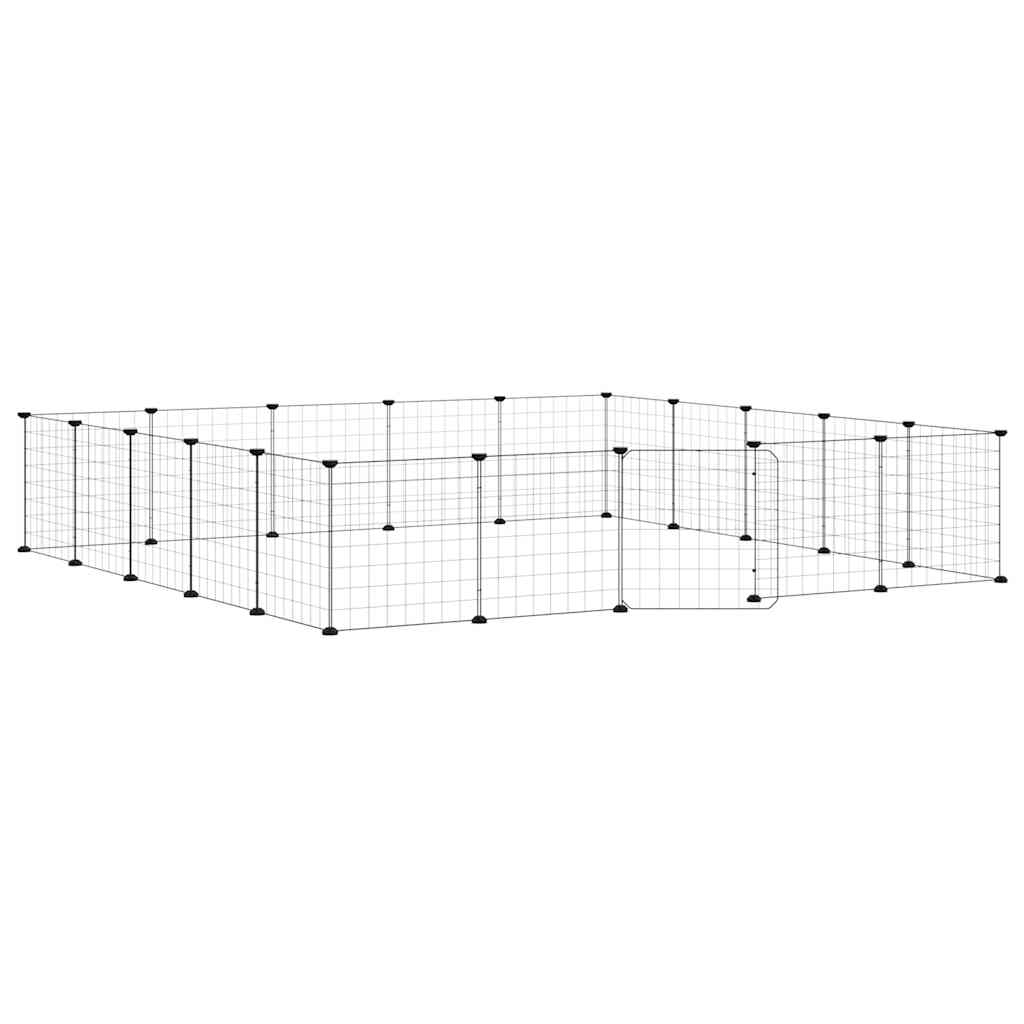 20-tlg. Haustierkäfig mit Tür Schwarz 35x35 cm Stahl