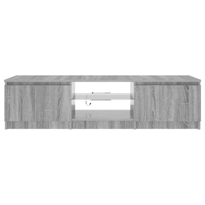 TV-Schrank mit LED-Leuchten Grau Sonoma 140x40x36 cm