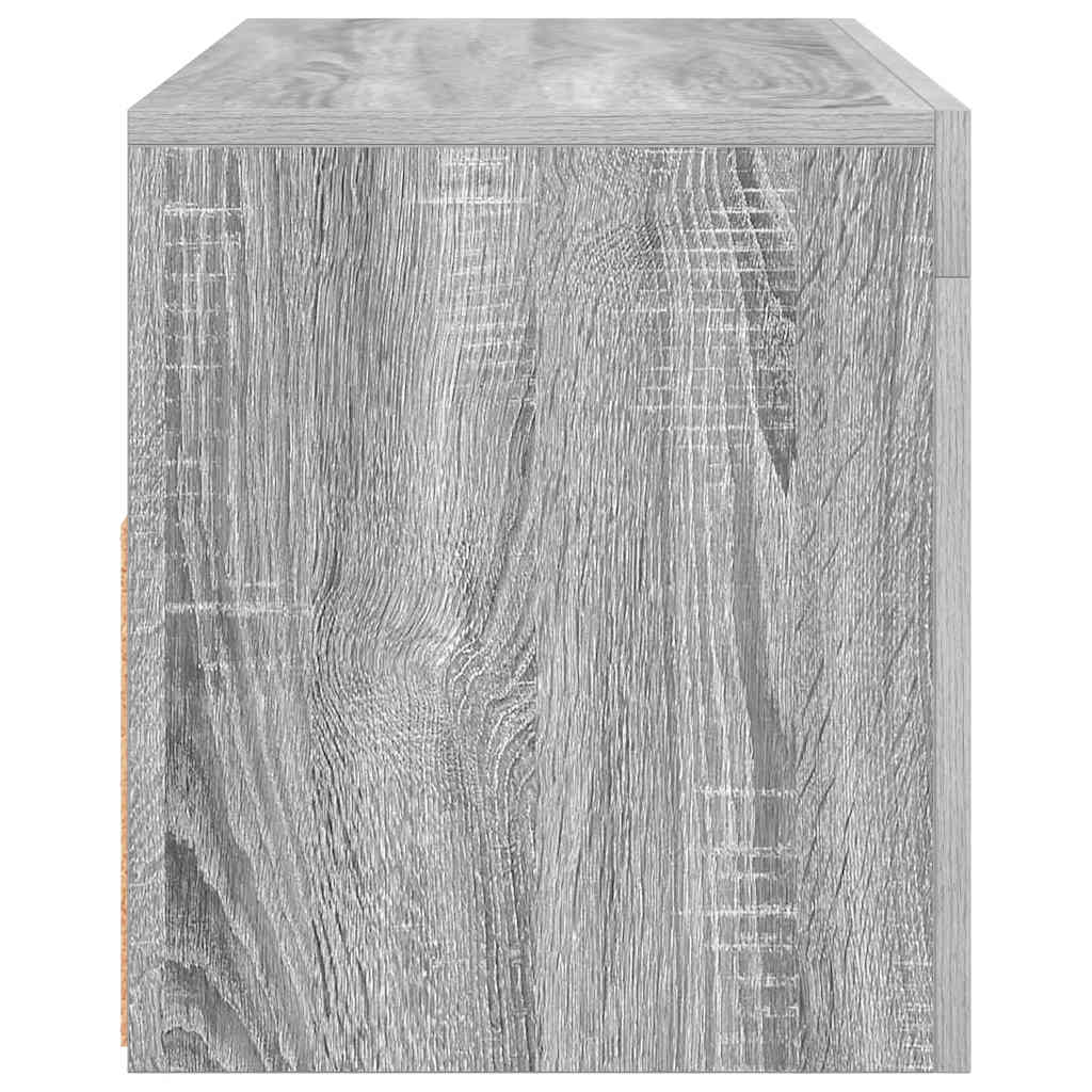 TV-Schrank mit LED-Leuchten Grau Sonoma 90x35x40 cm