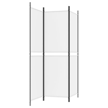 3-tlg. Paravent Weiß 150x180 cm Stoff