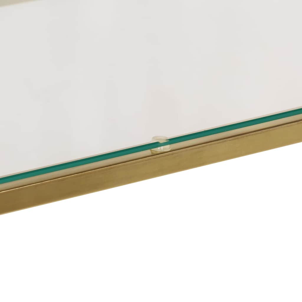 Konsolentisch Golden Edelstahl und Hartglas