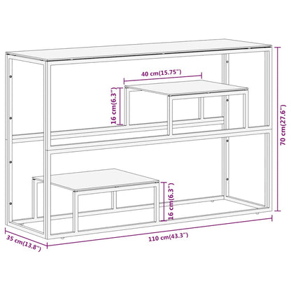 Konsolentisch Golden Edelstahl und Hartglas