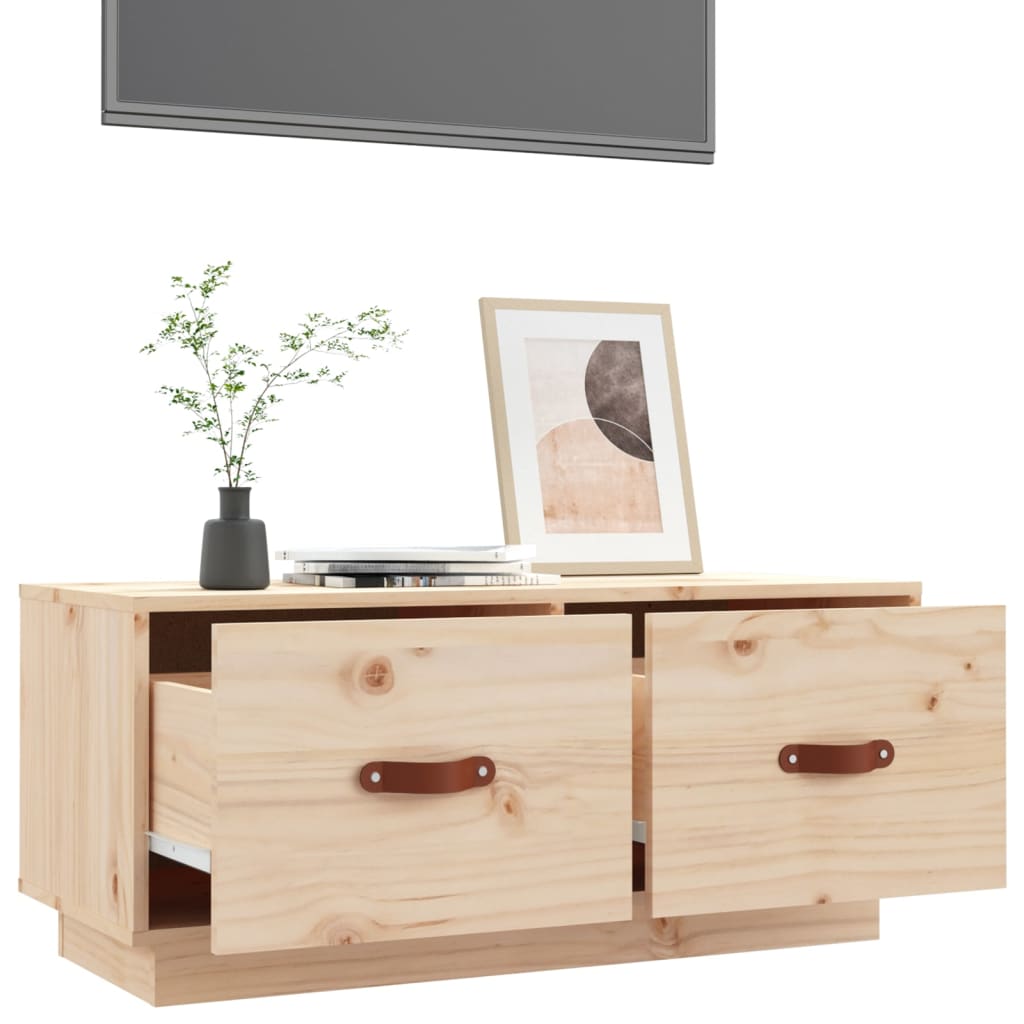 TV-Schrank 80x34x35 cm Massivholz Kiefer