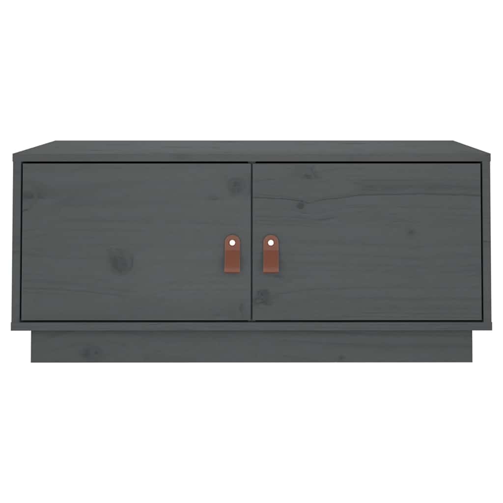 Couchtisch Grau 80x50x35 cm Massivholz Kiefer